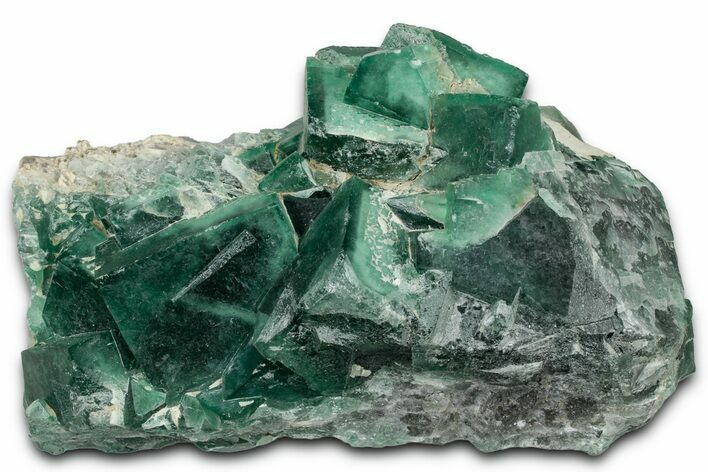 Green Fluorescent Cubic Fluorite Crystals - Madagascar #358901
